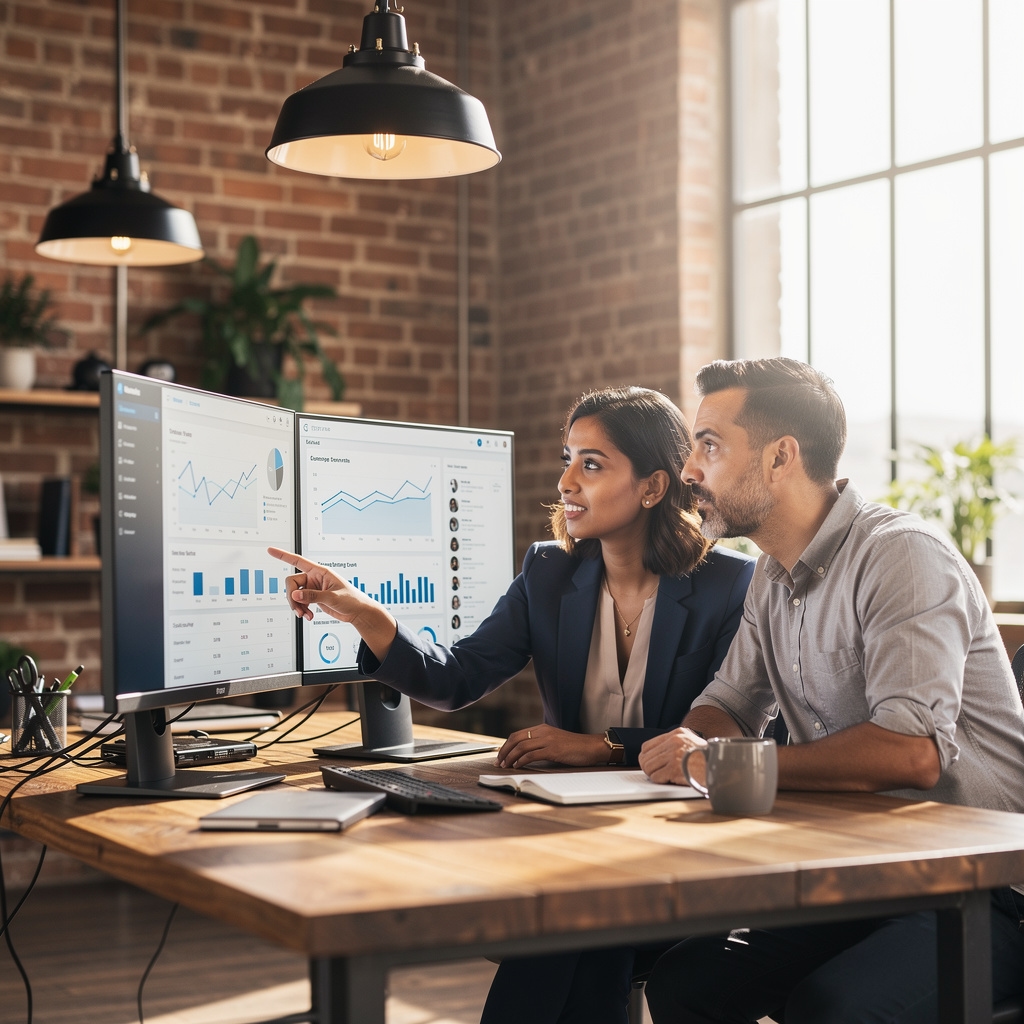 Equipo analizando datos de tráfico web en sesión de formación